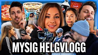 HELGVLOGG Sminkrutin Musikvideo inspelning och massa MYS [upl. by Carin]