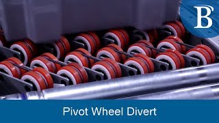 ZiPsort Pivot Wheel Divert  ZiPline Conveyor [upl. by Ancilin732]