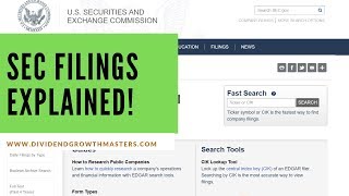 SEC Filings Explained Overview of 10 K 10 Q 8K And More [upl. by Juetta]