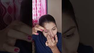 how to wear the contact lens first time in hindi  easy way [upl. by Hoseia969]