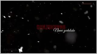 balucreations 💞Gunjukunna Ninne Yedaloke Song Black Screen Lyrics Telugu [upl. by Iddo200]