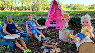 Fathers Day 2022  Elsa amp Anna toddlers  backyard camping  tents [upl. by Laeria]