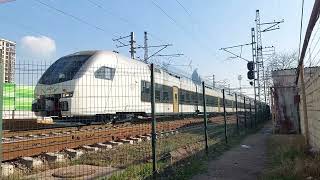 The first test run of the new Stadler Flirt DŞ1001 DMU train of Azerbaijan Railways ADY [upl. by Atinus]