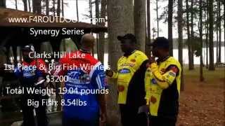 854LB BASS Rod Benders  Clarks Hill Lake  F4R 1st Place Synergy Series 29March2014 [upl. by Ellesor]