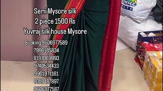 Semi Mysore silk Yuvraj silk house Mysore [upl. by Mayes]