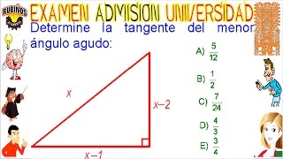 EXAMEN VILLARREAL RAZÓN TRIGONOMÉTRICA PITAGORAS PROBLEMA RESUELTO SOLUCIONARIO ADMISIÓN UNIVERSIDAD [upl. by Valora]