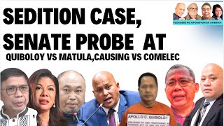 SEDITION CASE SENATE PROBE AT QUIBOLOY VS MATULA CAUSING VS COMELEC 10 AM MANILA TIME [upl. by Damita567]