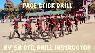 Pace Stick Drill by 58 GTC Drill Instructor indian army most difficult pace stick drill [upl. by Nahum]