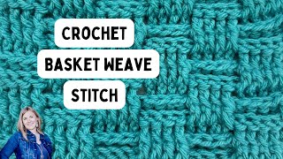 CROCHET BASKETWEAVE STITCH  Slow amp Closeup Crochet Tutorial  Hope Corner Farm Crochet [upl. by Corel]