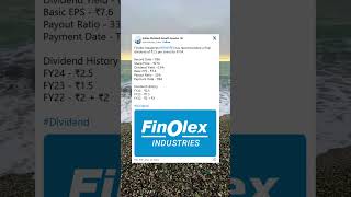 Finolex Industries Ltd has recommended a final dividend for FY 2024 StockMarket News Dividend [upl. by Lozano]