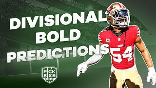 NFL Divisional Weekend Bold Predictions No1 Seed UPSET 2 air raids and a rookie outplaying a star [upl. by Etnaik416]