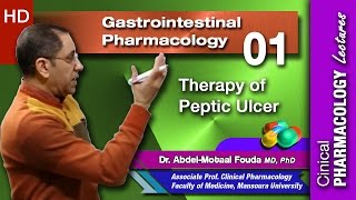 GIT Pharmacology Ar  01  Therapy of peptic ulcer disease [upl. by Haff]