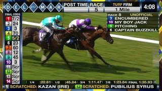 Encumbered wins Race 5 at Del Mar 07302017 [upl. by Waldemar]