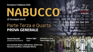 Nabucco Verdi  Parte Terza e Quarta  Stagione Opera amp Balletto 20192020 [upl. by Safire]