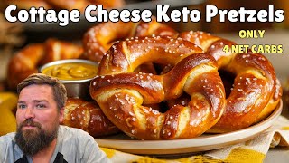 Cottage Cheese Keto Soft Pretzels Fast amp Easy low carb high protein recipe [upl. by Emarie]