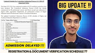 MHT CET CAP ROUND 2024  Registration Dates Changed 😱 Document Verification  MHT CET Counselling [upl. by Jona66]