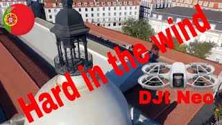 Challenging Drone Flight Over Mercado da Ribeira Lisbon – Battling the Wind with DJI Neo [upl. by Anotal170]