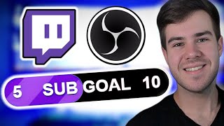 How To Add Twitch Sub Point Goal To Your Stream ✅ For Beginners [upl. by Anya]