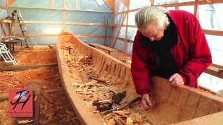 7Hollowing Out the Canoe  NW Coast Indian Canoe Project [upl. by Acinorahs]