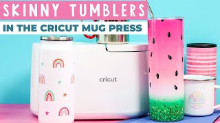 HOW TO SUBLIMATE A SKINNY TUMBLER w CRICUT MUG PRESS [upl. by Ikciv]