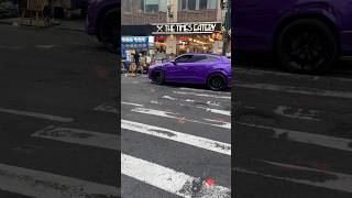 Purple Lamborghini urus in NYC [upl. by Janel539]