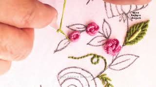 Beautiful 3D hand embroidery for beginners by Miss Anjiara Begum [upl. by Hawkins]