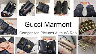 Gucci Marmont Fake VS Real SIDE BY SIDE Comparison Pictures How to Spot Authentic VS Super Replica [upl. by Forcier]