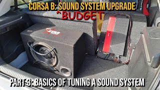 CORSA B AMP  SUB INSTALL  HOW TO SET GAIN [upl. by Hemphill]