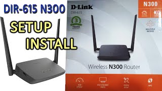 how to setup Dlink wireless router n300 DIR 615 Install of Internet and WIFI easily at home [upl. by Wahkuna]