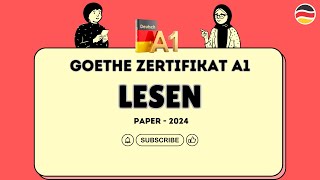 Goethe Zertifikat A1 Reading Exam ModellTest Paper mit Antworten  German Exam 2024 [upl. by Elyag847]