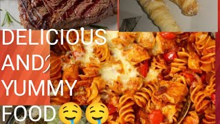 TODAY I MAKE 🍝 PASTA  🥩 STEAK DAL CHAWALCREAM 🥐 ROLL VERY YUMMY 🤤😋 LIKE AND SUBSCRIBE😍😍 [upl. by Ettie]