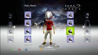 Halo Reach Avatar Markplace Items [upl. by Lenzi722]