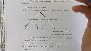 Abiturklausur 2018 stochastische Prozesse Aufgabenteil a1 2 [upl. by Anael]