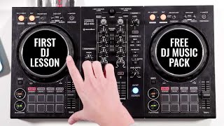 Beginner DJ Lesson  How To DJ On The DDJ400  Perform Your First Mix With Our FREE DJ Music Pack [upl. by Emilio]