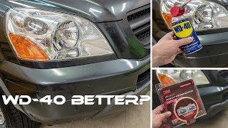 WD40 VS 3M  Best Headlight Restoration Method [upl. by Notlef306]