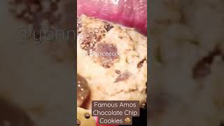 30 LAYERS OF LIPGLOSS  FAMOUS AMOS CHOCOLATE CHIP BITE SIZE COOKIES ASMR Subscribe 🍪 shorts [upl. by Winfield]