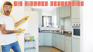 DIY MODERN KITCHEN RENOVATION on a BUDGET [upl. by Ingram860]