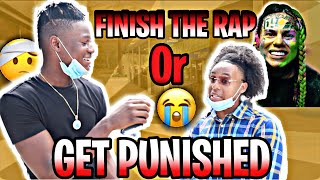 FINISH THE RAP OR GET PUNISHED🔥PART 3 VERY FUNNY😭 [upl. by Dranek]