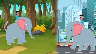 हाथी दादा  Hathi Dada I 2D Hindi Rhymes for Children  Kids Poem [upl. by Anined724]