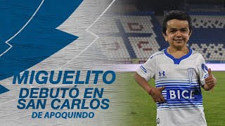 ¡MIGUELITO DEBUTÓ EN UN ESTADIO Y PATEÓ UN PENAL 😱  🔵⚪ [upl. by Torrey]