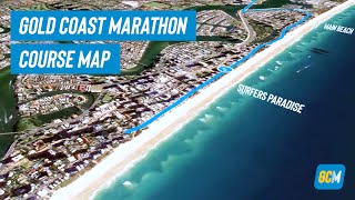 2023 Gold Coast Marathon Course Map [upl. by Adnoval]