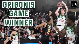 Marius Grigonis GAME WINNER vs Monaco From Every Angle  Monaco  Panathinaikos 9091  20122023 [upl. by Pietje]