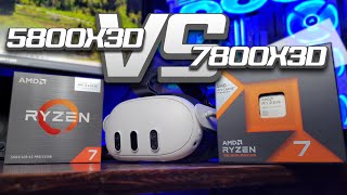 Which CPU is Better for PC VR  Ryzen 7 5800X3D VS Ryzen 7 7800X3D [upl. by Anjela]