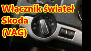 Demontaż włącznika światełremoval light switch Skoda VW etc [upl. by Gabler]