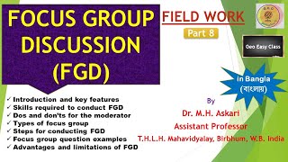 Focus group discussion FGD Data collection method Field work Part 8 in Bangla [upl. by Towrey603]