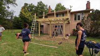 Composite Deck Build TimeLapse 16x16 2nd Story [upl. by Milone894]