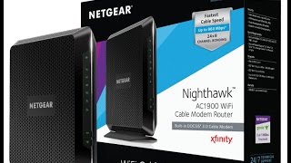 NETGEAR NIGHTHAWK AC1900 WiFi Cable Modem Router INTERNET SPEED TEST [upl. by Tamar756]