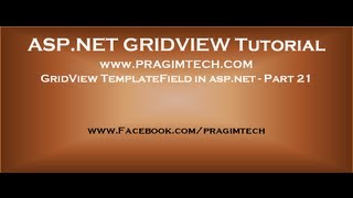 GridView TemplateField in aspnet  Part 21 [upl. by Aidnac928]