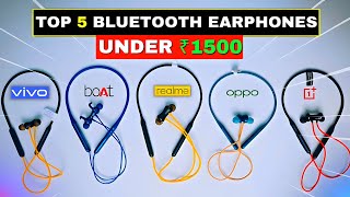 Top 5 Best Neckband Under ₹1500 in 2024 🔥 Bluetooth Earphones under 1500 🔥 Best Neckband Under 1500 [upl. by Tarttan]