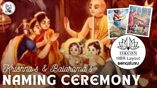 The naming ceremony of Krishna amp Balarama  Karthik month special  By HG Navadvipa Saci DD [upl. by Nodnal]